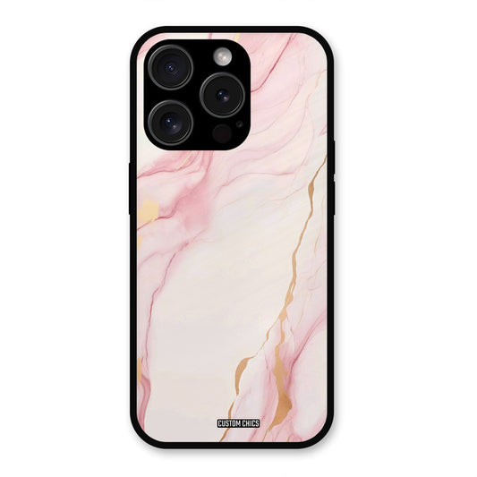 Baby Pink Marble iPhone 15 Pro Mobile Back Cover - Aesthetic PrintShield Case
