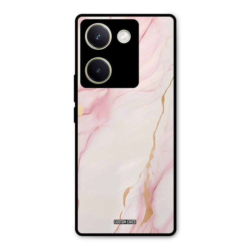 Baby Pink Marble Vivo Y200 Pro Mobile Back Cover - Aesthetic PrintShield Case