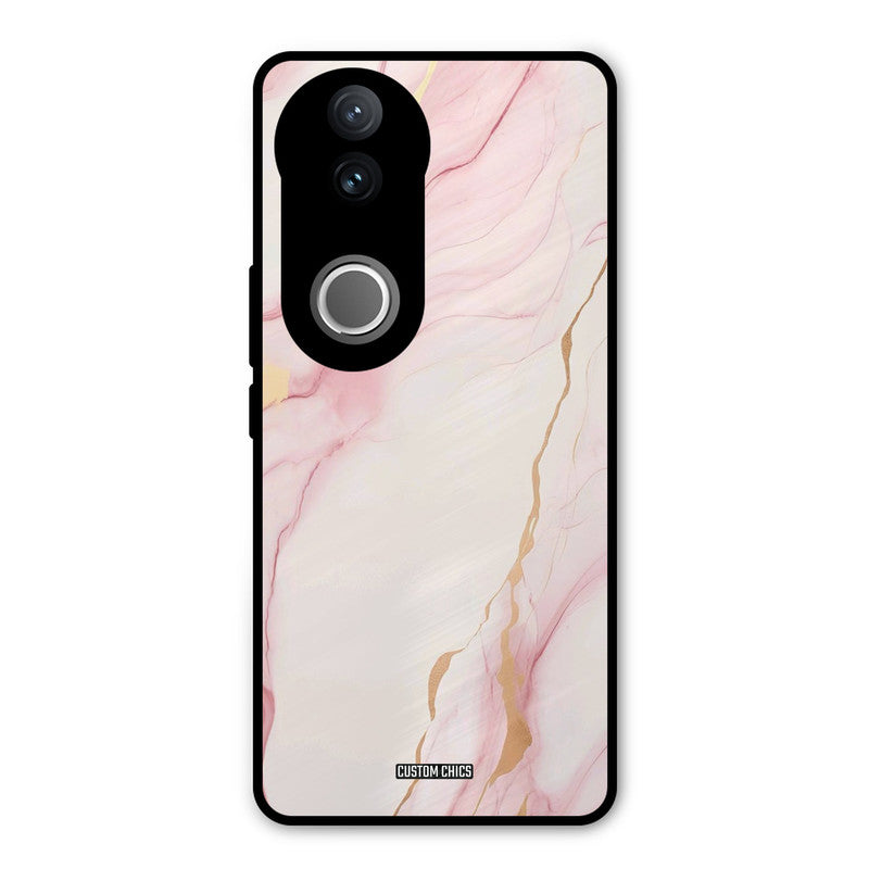 Baby Pink Marble Vivo V50 Mobile Back Cover - Aesthetic PrintShield Case