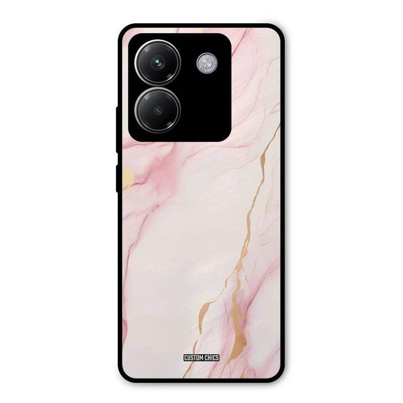 Baby Pink Marble Poco M7 Pro Mobile Back Cover - Aesthetic PrintShield Case