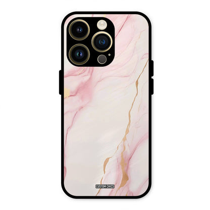 Baby Pink Marble iPhone 14 Pro Mobile Back Cover - Aesthetic PrintShield Case