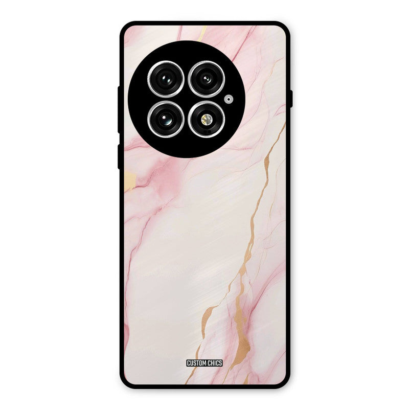 Baby Pink Marble Oneplus 13 Mobile Back Cover - Aesthetic PrintShield Case