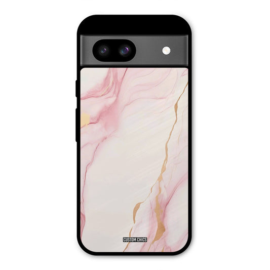 Baby Pink Marble Google Pixel 8a Mobile Back Cover - Aesthetic PrintShield Case