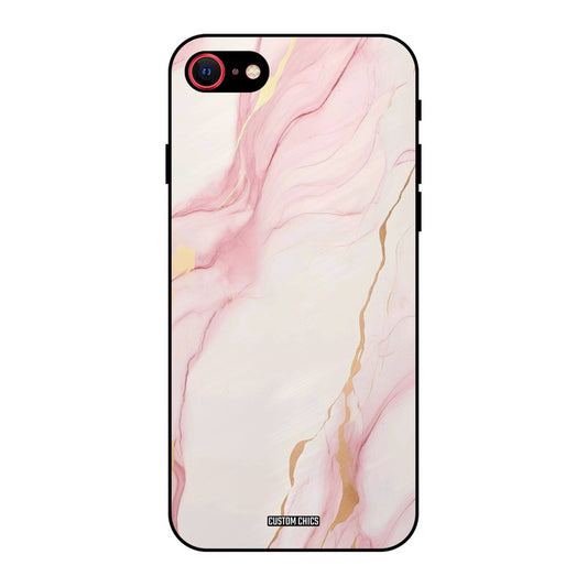 Baby Pink Marble iPhone 8 Mobile Back Cover - Aesthetic PrintShield Case