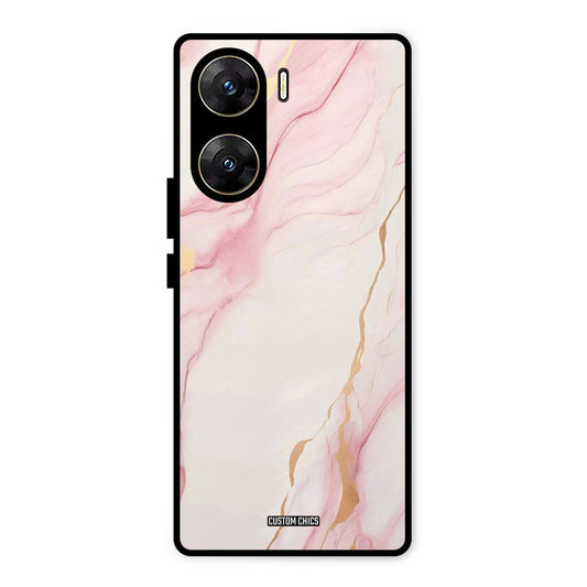 Baby Pink Marble Vivo V29e Mobile Back Cover - Aesthetic PrintShield Case