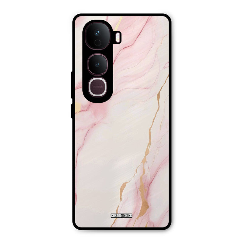 Baby Pink Marble Vivo Y400 Pro Mobile Back Cover - Aesthetic PrintShield Case