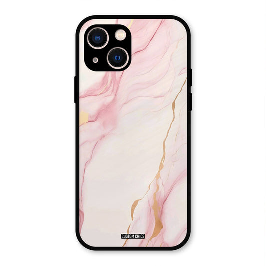 Baby Pink Marble iPhone 13 Mobile Back Cover - Aesthetic PrintShield Case