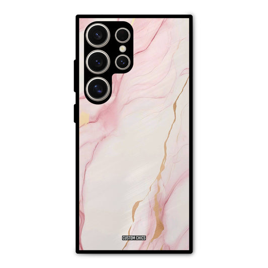 Baby Pink Marble Samsung Galaxy S24 Ultra Mobile Back Cover - Aesthetic PrintShield Case
