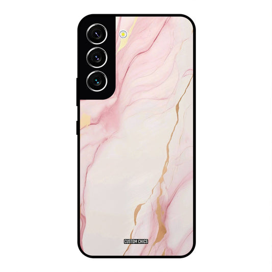 Baby Pink Marble Samsung Galaxy S22 Mobile Back Cover - Aesthetic PrintShield Case
