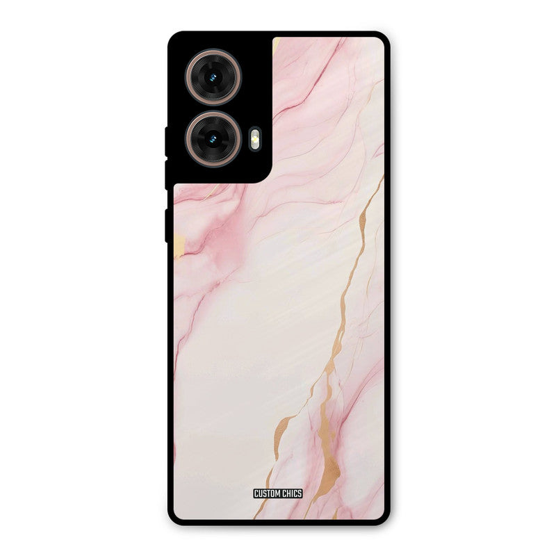 Baby Pink Marble Moto G85 Mobile Back Cover - Aesthetic PrintShield Case
