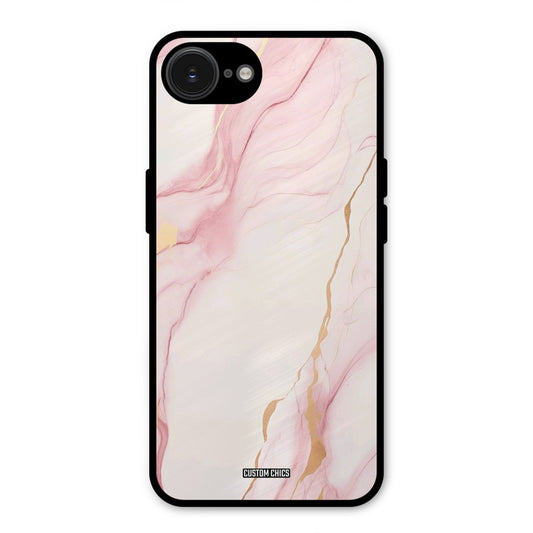 Baby Pink Marble iPhone 16e Mobile Back Cover - Aesthetic PrintShield Case