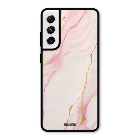 Baby Pink Marble Samsung Galaxy S21 FE 5G Mobile Back Cover - Aesthetic PrintShield Case
