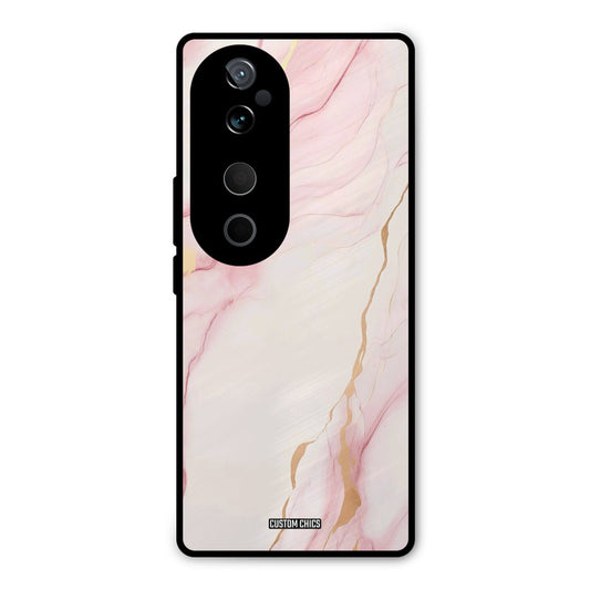 Baby Pink Marble Vivo V40 Mobile Back Cover - Aesthetic PrintShield Case