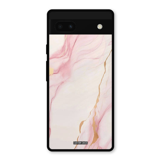 Baby Pink Marble Google Pixel 6a Mobile Back Cover - Aesthetic PrintShield Case