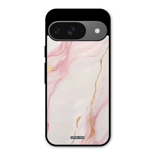 Baby Pink Marble Google Pixel 9 Mobile Back Cover - Aesthetic PrintShield Case