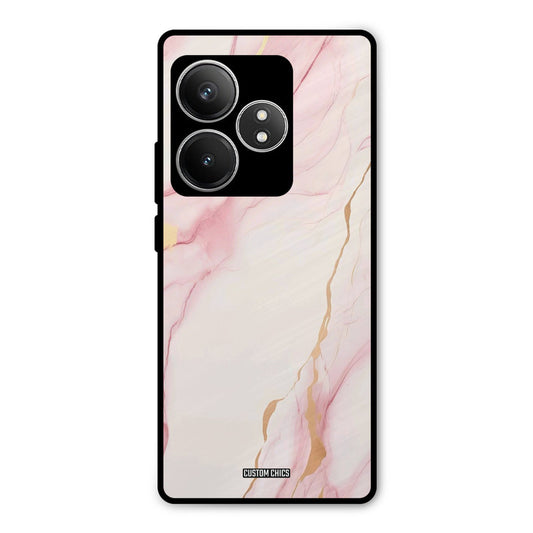 Baby Pink Marble Realme GT 6T Mobile Back Cover - Aesthetic PrintShield Case