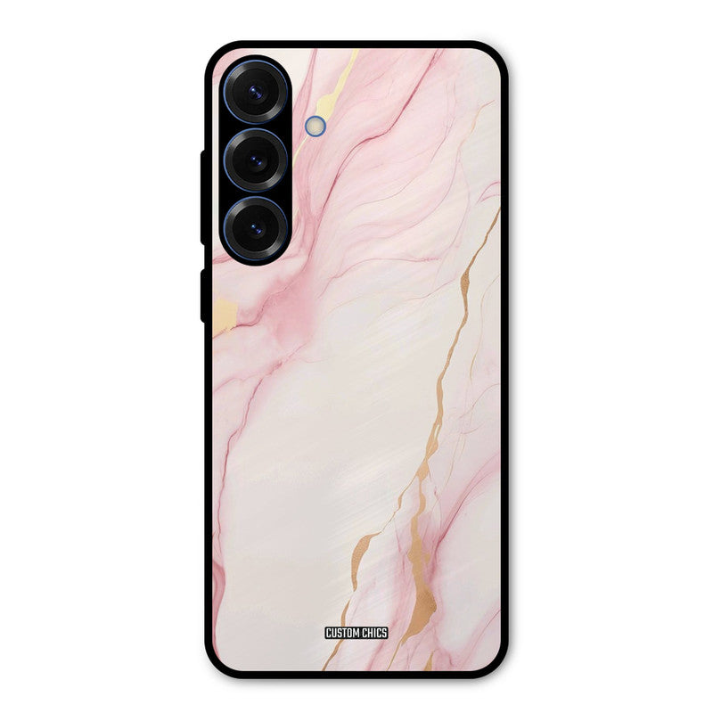 Baby Pink Marble Samsung Galaxy S25 Plus Mobile Back Cover - Aesthetic PrintShield Case