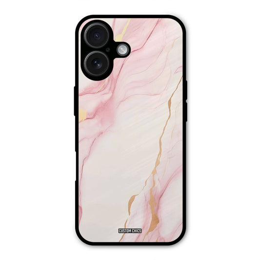 Baby Pink Marble iPhone 16 Mobile Back Cover - Aesthetic PrintShield Case