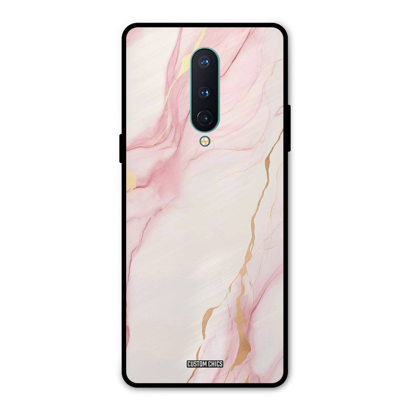 Baby Pink Marble Oneplus 8 Mobile Back Cover - Aesthetic PrintShield Case
