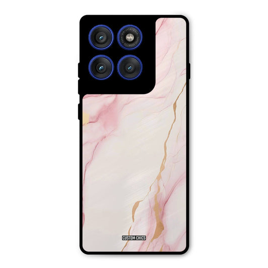 Baby Pink Marble Motorola Edge 60 Pro Mobile Back Cover - Aesthetic PrintShield Case