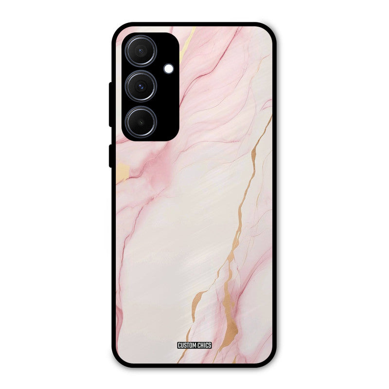 Baby Pink Marble Samsung Galaxy A35 5G Mobile Back Cover - Aesthetic PrintShield Case