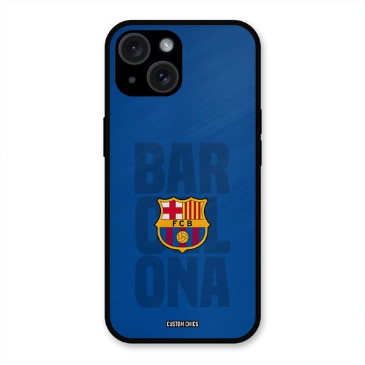 Barcelona  iPhone 15 Plus Mobile Back Cover - Sports PrintShield Case