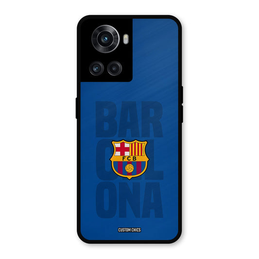 Barcelona OnePlus 10R Mobile Back Cover - Sports PrintShield Case