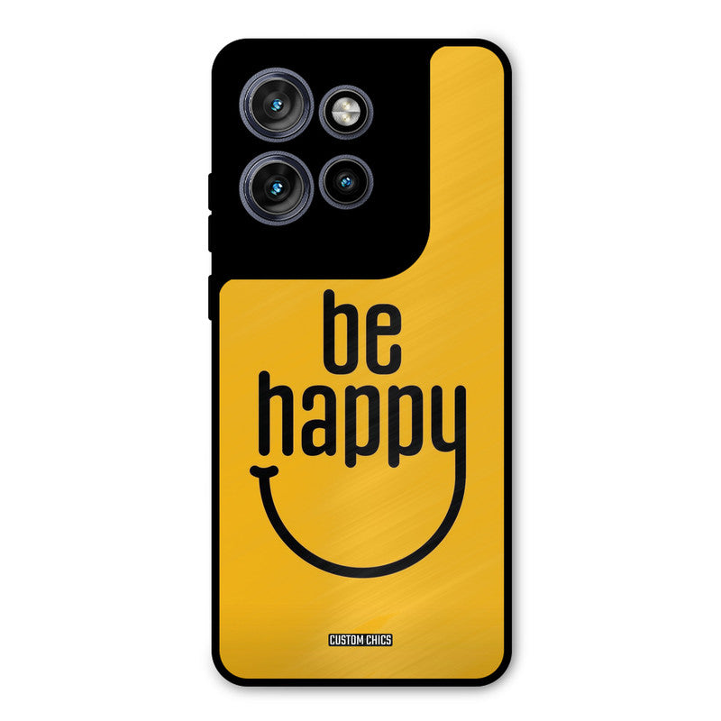 Be Happy Motorola Edge 50 Neo Mobile Back Cover - Typography PrintShield Case