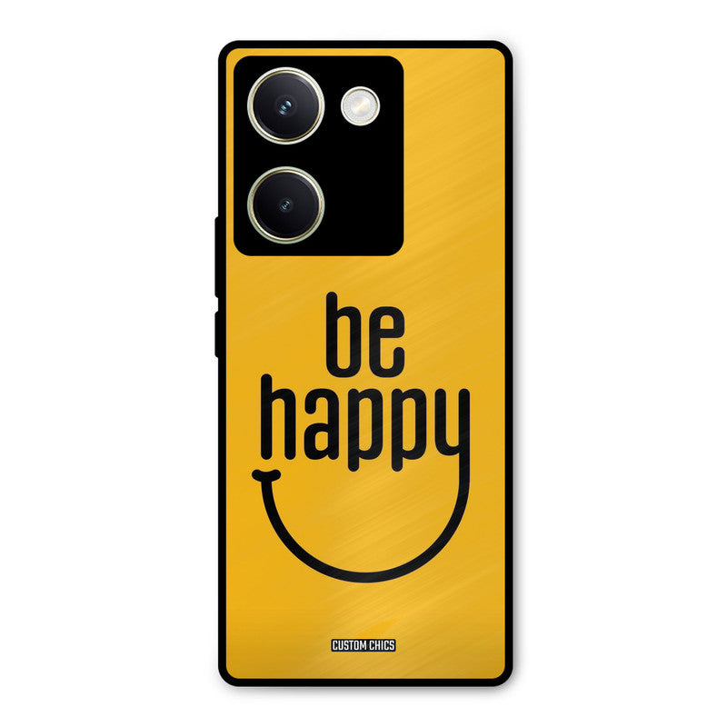 Be Happy Vivo Y200 Pro Mobile Back Cover - Typography PrintShield Case