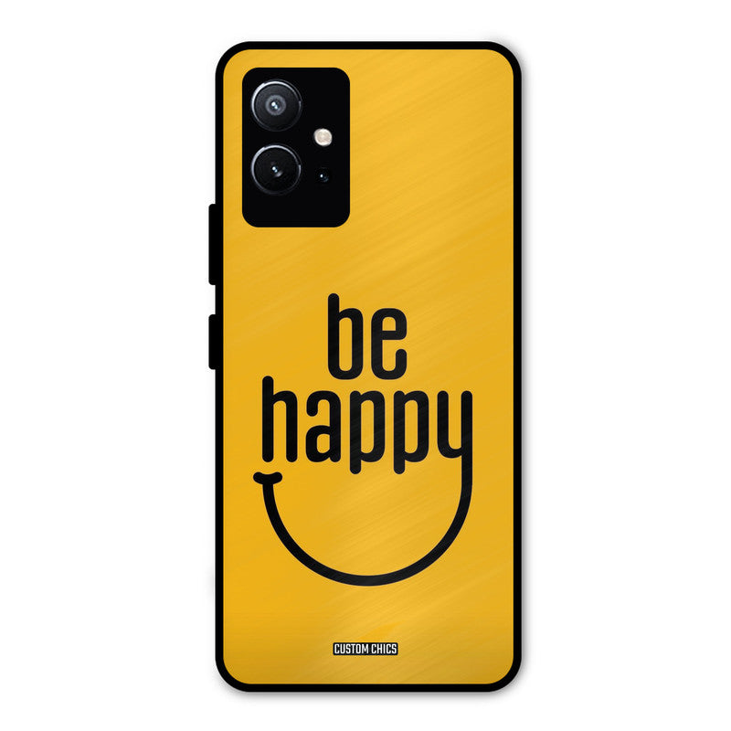 Be Happy Vivo Y75 5G Mobile Back Cover - Typography PrintShield Case