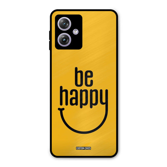 Be Happy Moto G54 Mobile Back Cover - Typography PrintShield Case