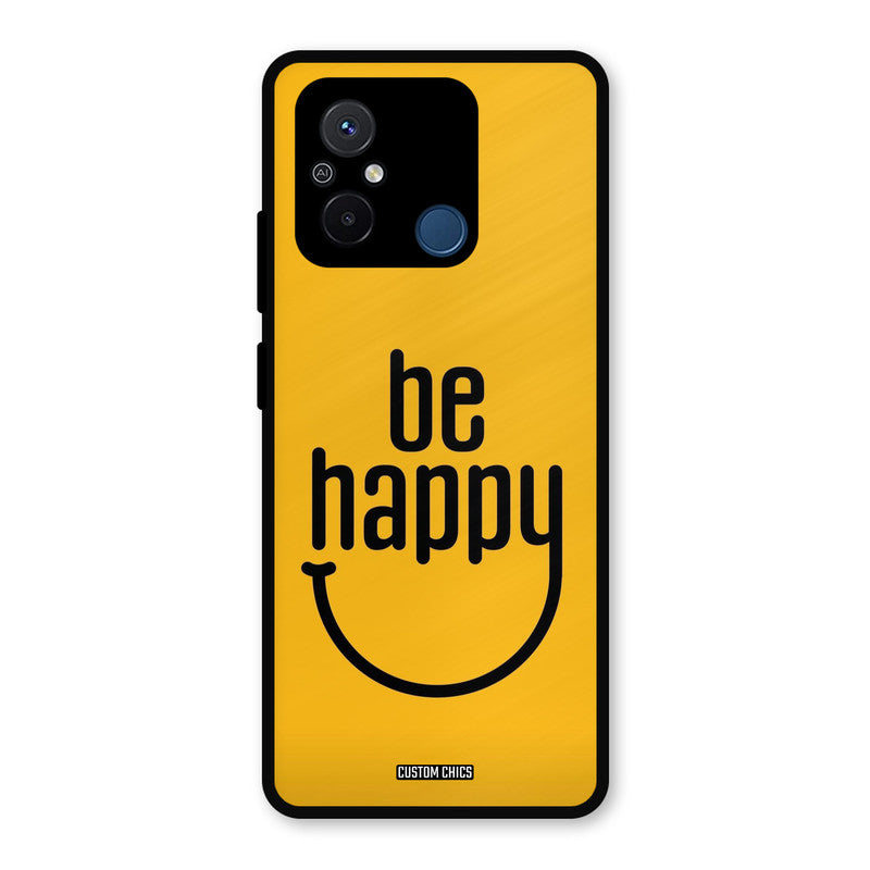Be Happy Redmi 12c Mobile Back Cover - Typography PrintShield Case