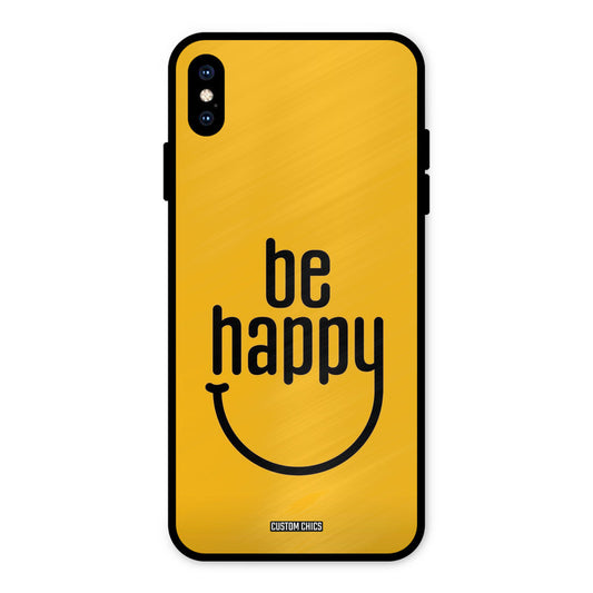 Be Happy iPhone XS Max Mobile Back Cover - Typography PrintShield Case