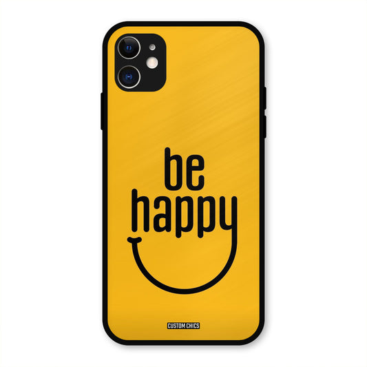 Be Happy iPhone 11 Mobile Back Cover - Typography PrintShield Case