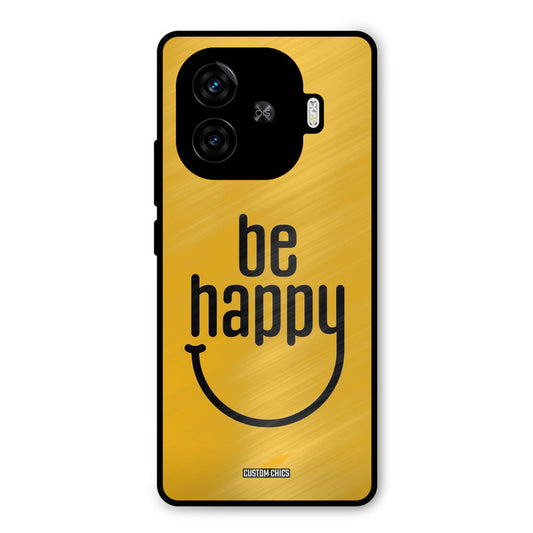 Be Happy iQoo Z9 Turbo Mobile Back Cover - Typography PrintShield Case