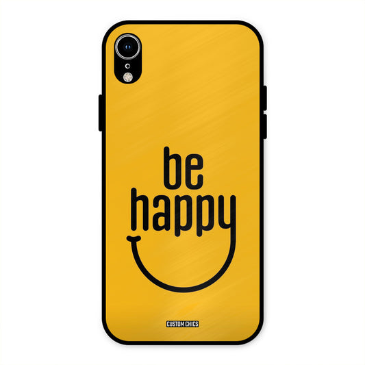 Be Happy iPhone XR Mobile Back Cover - Typography PrintShield Case