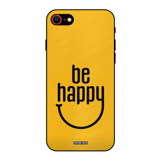 Be Happy iPhone 8 Mobile Back Cover - Typography PrintShield Case
