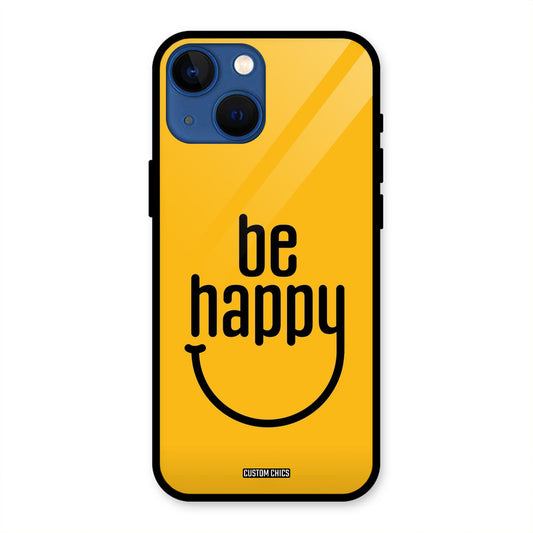 Be Happy iPhone 13 Mini Mobile Back Cover - Typography PrintShield Case
