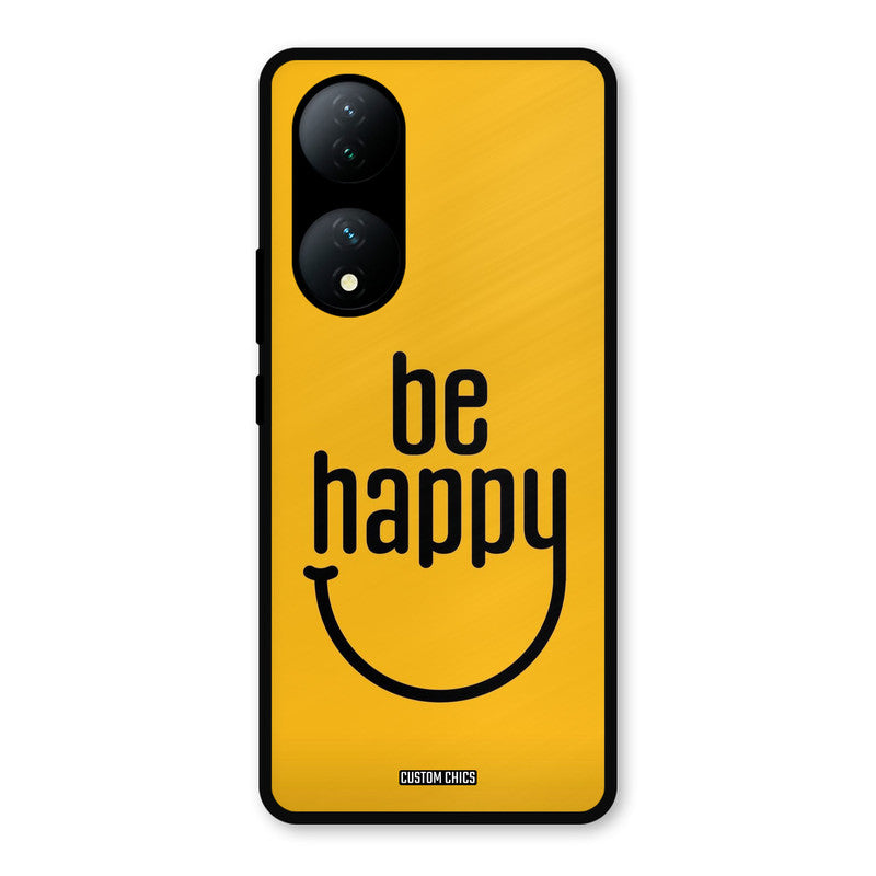 Be Happy Vivo Y100 Mobile Back Cover - Typography PrintShield Case
