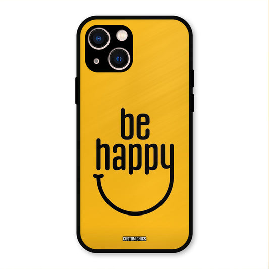 Be Happy iPhone 13 Mobile Back Cover - Typography PrintShield Case