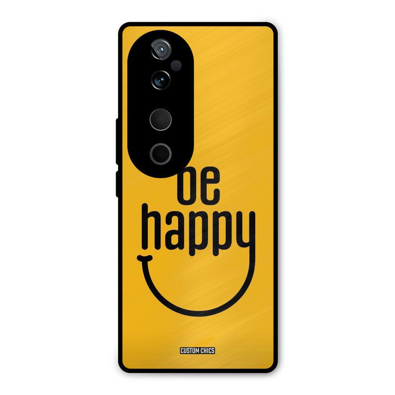 Be Happy Vivo V40 Mobile Back Cover - Typography PrintShield Case
