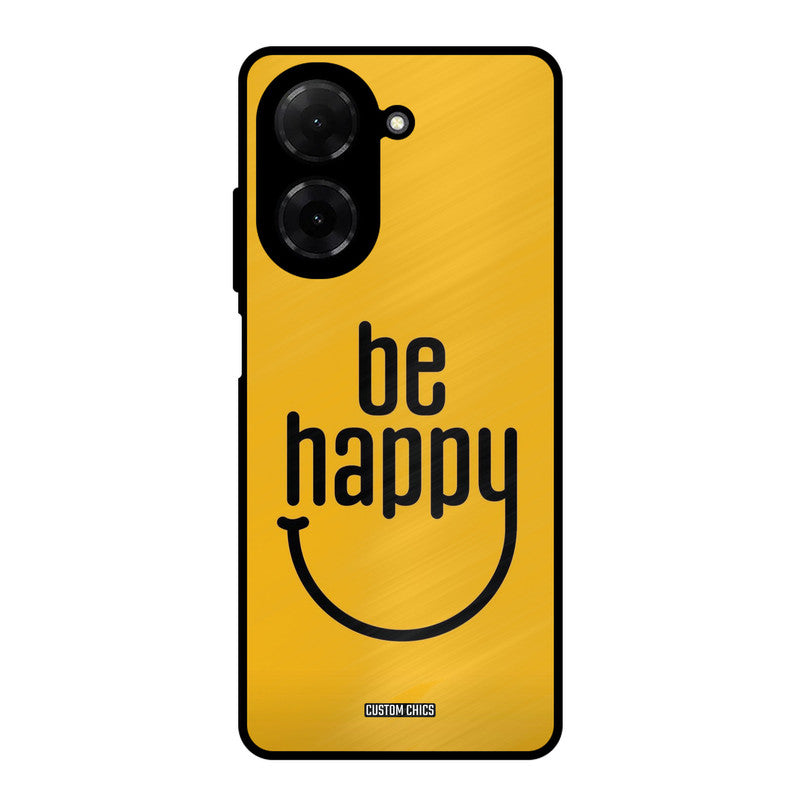 Be Happy Poco C71 Mobile Back Cover - Typography PrintShield Case