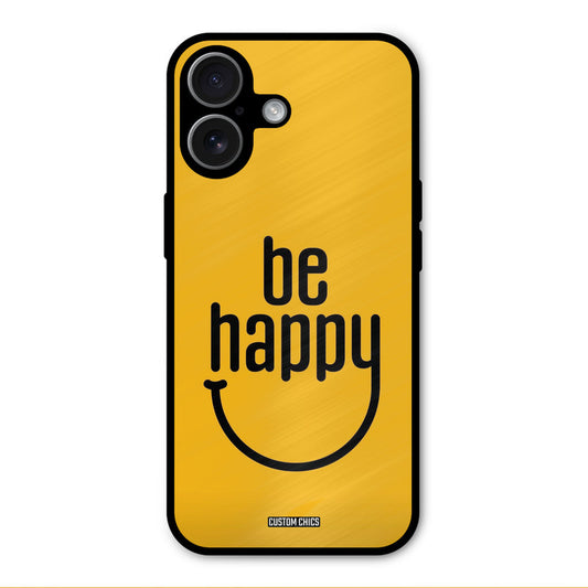 Be Happy iPhone 17 Mobile Back Cover - Typography PrintShield Case