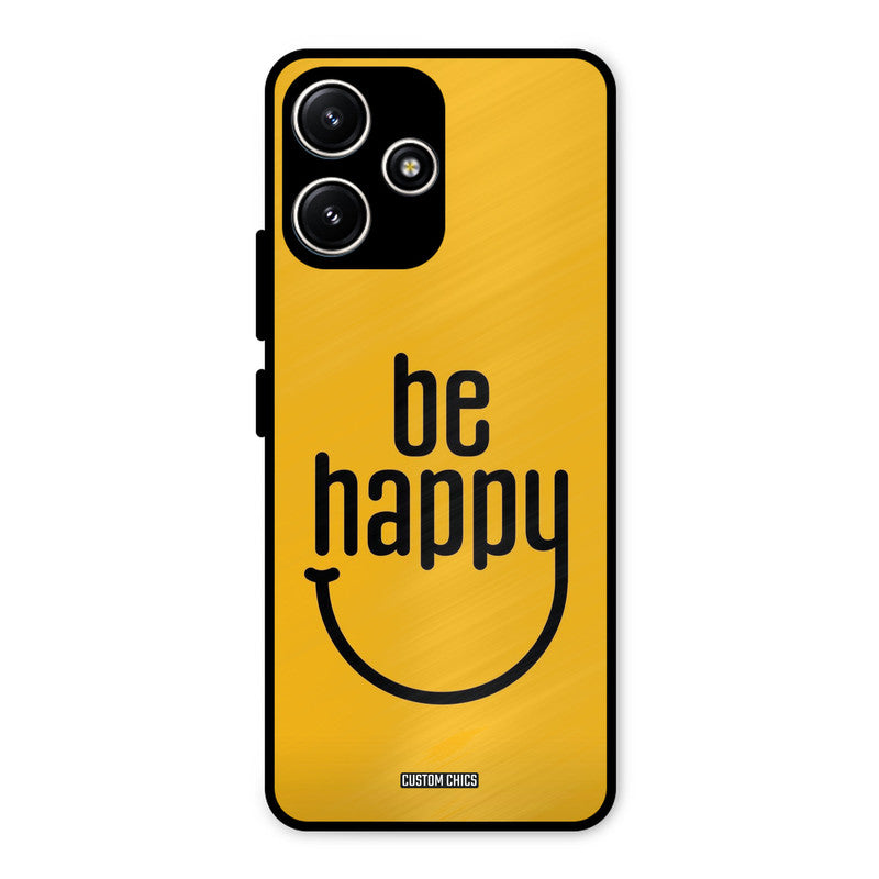 Be Happy Redmi 12 5G Mobile Back Cover - Typography PrintShield Case