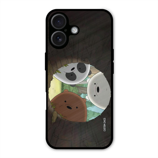 Bear Friends iPhone 16 Mobile Back Cover - Cute PrintShield Case