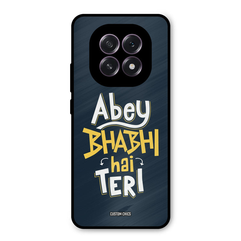Bhabhi Hai Teri Oppo F29 Mobile Back Cover - Typography PrintShield Case