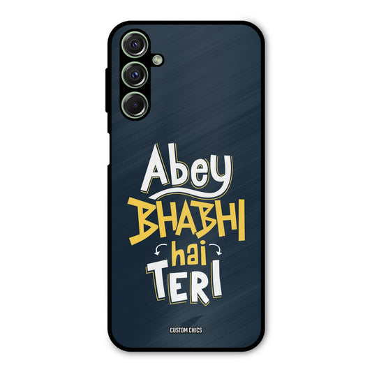 Bhabhi Hai Teri Samsung Galaxy M34 Mobile Back Cover - Typography PrintShield Case
