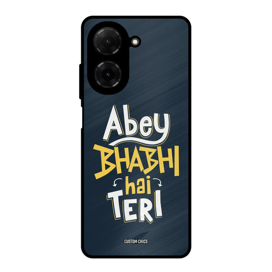 Bhabhi Hai Teri Poco C71 Mobile Back Cover - Typography PrintShield Case
