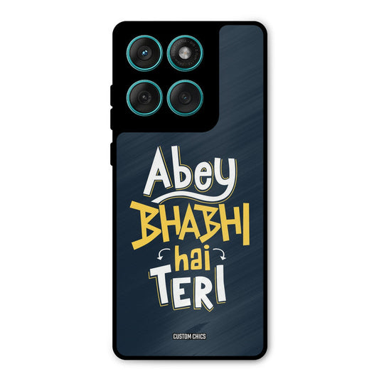 Bhabhi Hai Teri Motorola Edge 60 Mobile Back Cover - Typography PrintShield Case