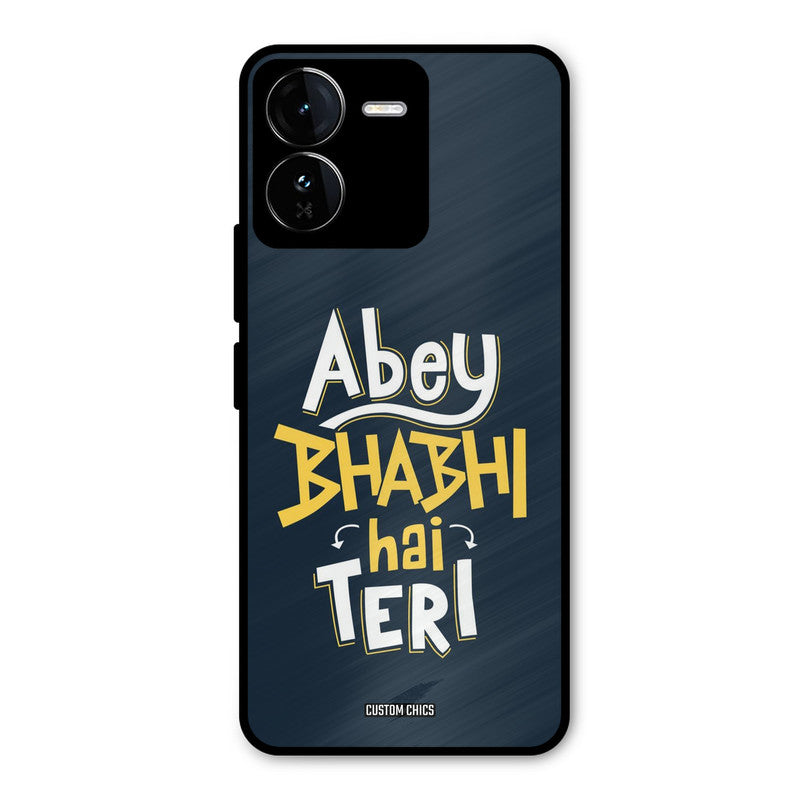 Bhabhi Hai Teri iQOO Z9 Mobile Back Cover - Typography PrintShield Case